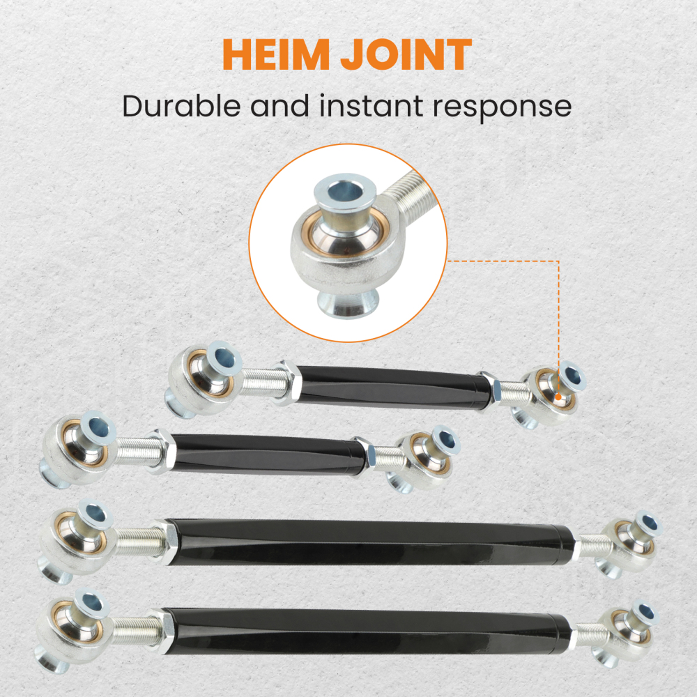 4pc Adjustable Rear Camber Toe Arm Kit compatible for BMW 3 Series 328i E90/E92/E93 2006-11